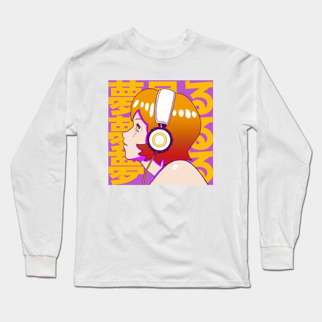 Daydreaming Sunset - 90s Anime Aesthetic Long Sleeve T-Shirt by DriXxArt